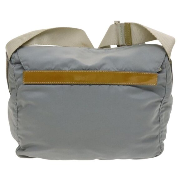 PRADA Shoulder Bag Nylon Light Blue Silver Auth - Picture 3 of 16